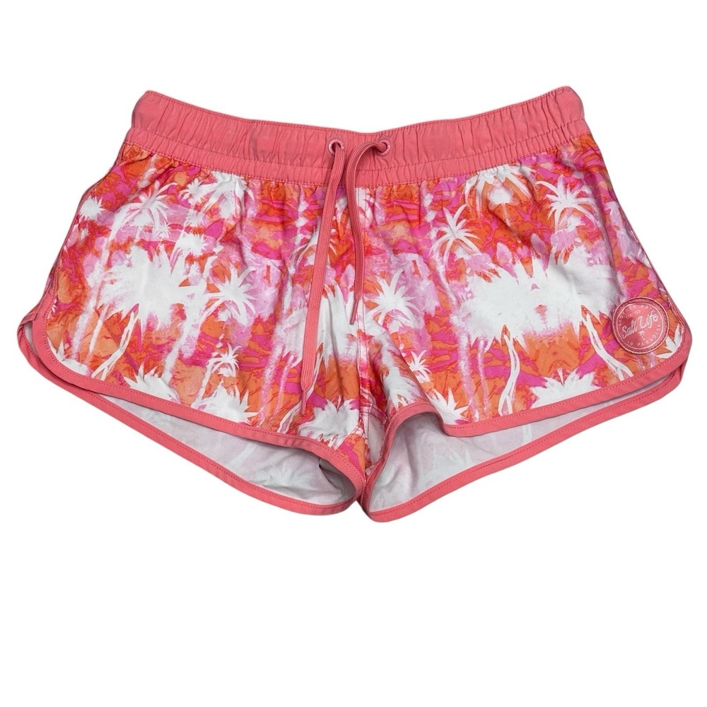 Salt Life Pink Tropical Board Shorts Women's Sz Small Surf Swim Athletic Beach